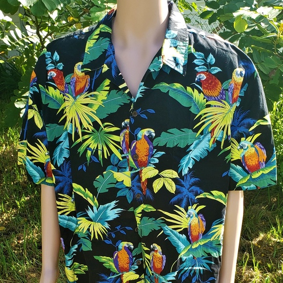 RJC Other - VINTAGE RJC. COTTON HAWAIIAN SHIRT PARROT DESIGN